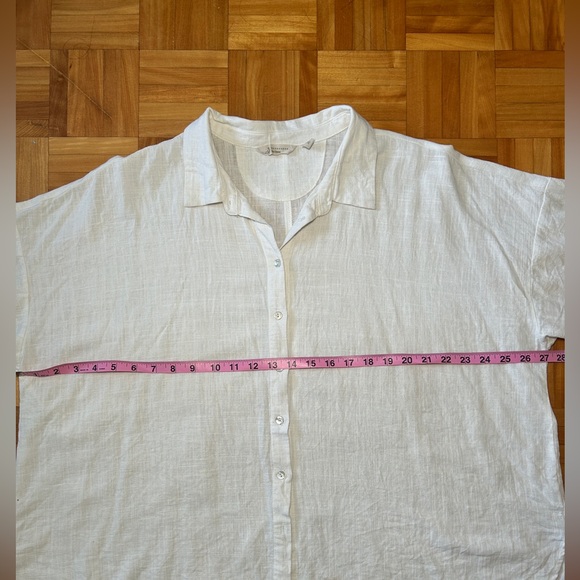 Linen Cream Button-Up Top - Picture 11 of 14